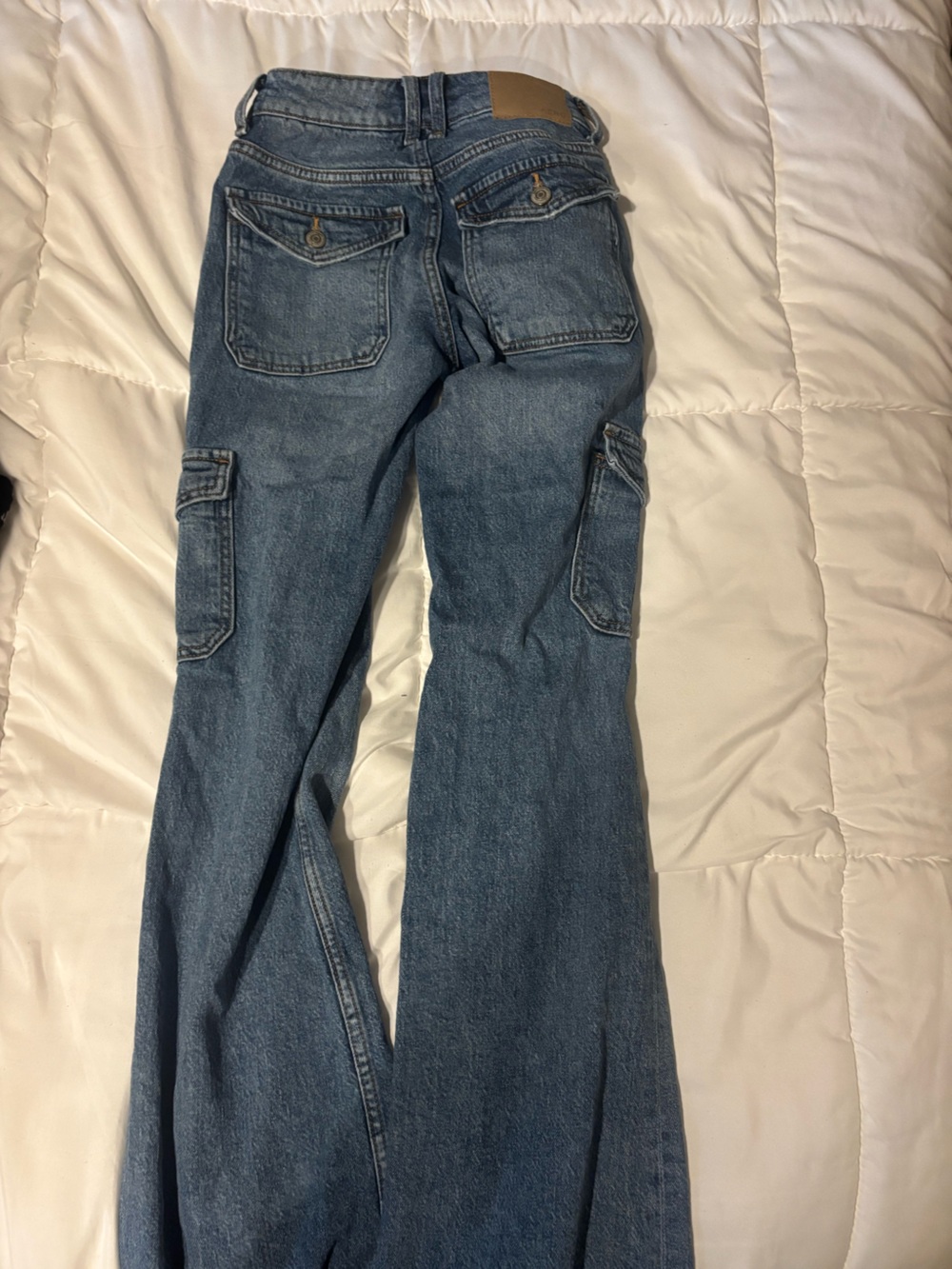 Aeropostale Blue Flare Cargo Jeans